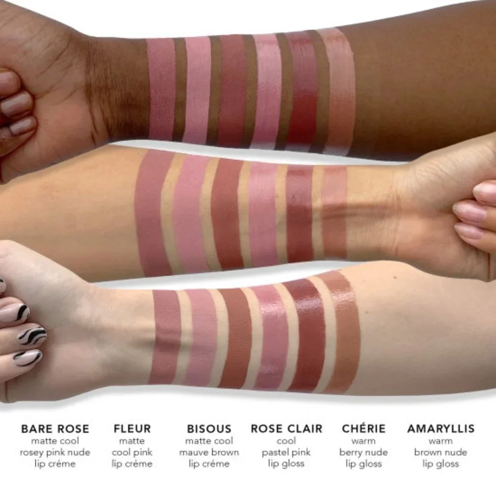 NIB ✅ Jouer Cosmetics BEST OF NUDES Deluxe 6 Piece Lip Creme and Gloss Set ✨NIB
